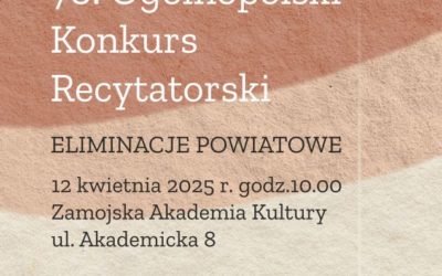 70. Ogólnopolski Konkurs Recytatorski